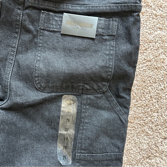 Harley Davidson Limited Edition Workwear Black Denim Overalls NWT Size 26 - Picture 6 of 13